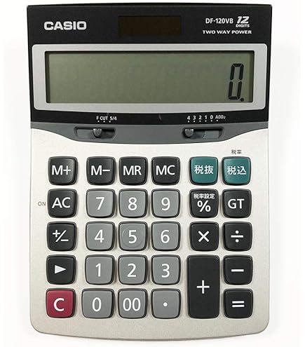 Amazon | カシオ計算機 電卓 MK-12BK-N | ビジネス電卓 | 文房具